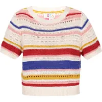 IZIA Pullover 'Boho' azul / amarelo / vermelho / branco