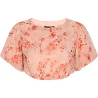 Dreimaster Blusa 'Vintage' alperce / salmão / vermelho claro / vermelho escuro