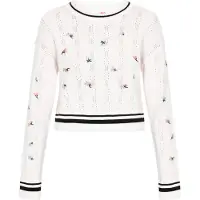 Mymo Pullover verde claro / rosa / preto / branco