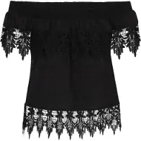 IZIA Blusa 'Boho' preto