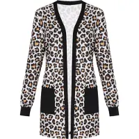Faina Casaco de malha 'Fashion Look' mocha / preto / branco