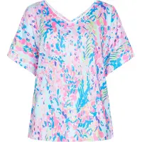 Usha Camisa 'Fashion Look' azul / azul claro / verde claro / rosa claro