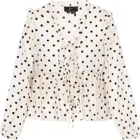 Faina Blusa 'Fashion Look' creme / preto
