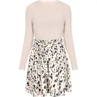 Faina Vestido bege / nude / preto