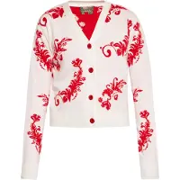 Mymo Casaco de malha vermelho / branco lã