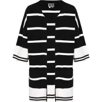 Dreimaster Maritim Casaco de malha preto / branco