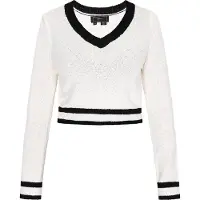 Faina Pullover preto / offwhite