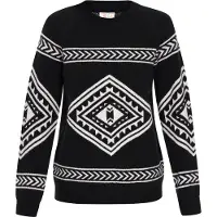 IZIA Pullover preto / branco