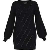 Faina Vestido de malha preto