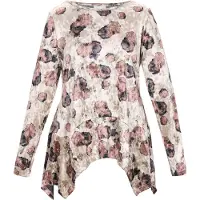 Usha Blusa bege / rosa escurecido / preto