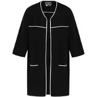 Dreimaster Maritim Casaco de malha preto / branco