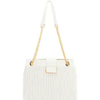 Faina Mala de ombro ouro / branco