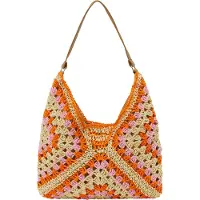 IZIA Mala de ombro areia / laranja / cor-de-rosa