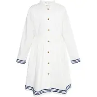 Dreimaster Vestido azul escuro / branco