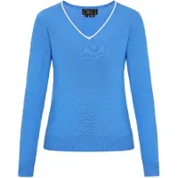 Faina Pullover azure / branco