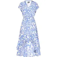 Dreimaster Vestido azul claro / branco