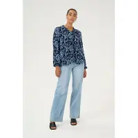 Kaffe Blusa 'Ellen' azul noturno / azul claro