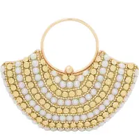 Faina Clutches 'Minaudière' bege / ouro