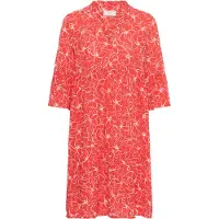 Kaffe Vestido vermelho florescente