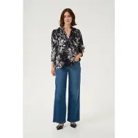 Kaffe Blusa 'KAIsa' cinzento / preto / branco
