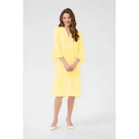 Kaffe Vestido 'Hera Amber' amarelo claro / preto / branco