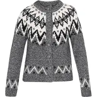Dreimaster Casaco de malha 'Vintage' preto / branco