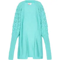 IZIA Casaco de malha turquesa