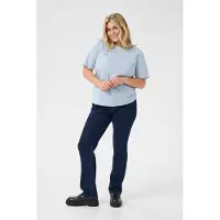 KAFFE CURVE Camisa azul céu / transparente