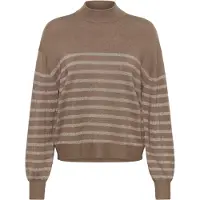 Kaffe Pullover 'KALizz' castanho / cinzento