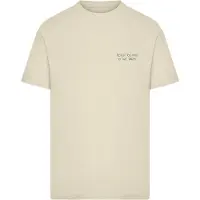 Mister tee Camisa 'Never Too Late To The Party' verde escuro / branco lã