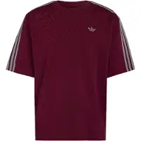 Adidas Camisa 'Adicolor' cinzento basalto / borgonha