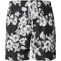 Urban Classics Calções de banho preto / branco