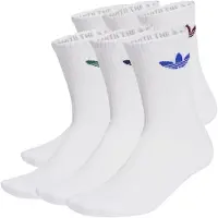 Adidas Meias de Cano Médio Acolchoadas Trefoil – 6 pares