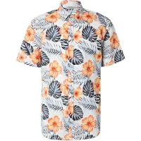 JJ REBEL Camisa 'JREBRUSSEL' safira / azul claro / laranja / branco