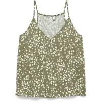 Vero Moda Top 'VMKORA' oliveira / branco
