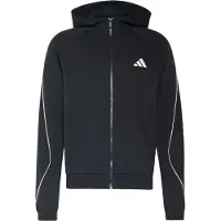 Adidas Casaco de treino em moletão 'Stadium' preto / branco