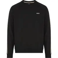 BOSS para homem. 50566972 Camisola Iconic preta (XL), Preto, Casual, Algodão, Manga comprida
