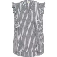 Kaffe Blusa 'Malena' cinzento / branco