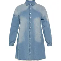 Usha Vestidos camiseiros azul ganga