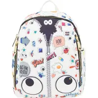 MyMo Pop Mochila 'Pop Eyetheme' azul / pêssego / preto / branco
