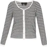 Faina Casaco de malha 'Fashion Look' preto / branco