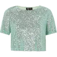 Mymo Camisa 'Evening' turquesa / prata