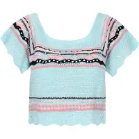 IZIA Pullover 'Boho' aqua / cor-de-rosa / preto