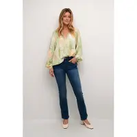 Cream Blusa 'Cassia' maçã / verde pastel / alperce