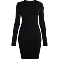 Faina Vestido de malha preto