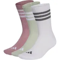 Adidas Meias 3-Stripes Cushioned Crew – Embalagem de 3 pares