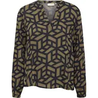 Kaffe Blusa 'KAJalie' cáqui / preto