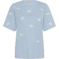 Culture Camisa 'CUKissy' bege claro / azul céu