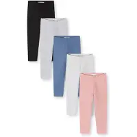 MINOTI Leggings safira / cinzento claro / cor-de-rosa / preto