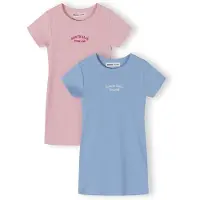 MINOTI Vestido azul claro / cor-de-rosa / rosa escuro / branco